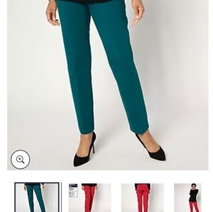 Susan Graver Regular Ponte Straight-Leg Pull-On Pants NWT Sz LP